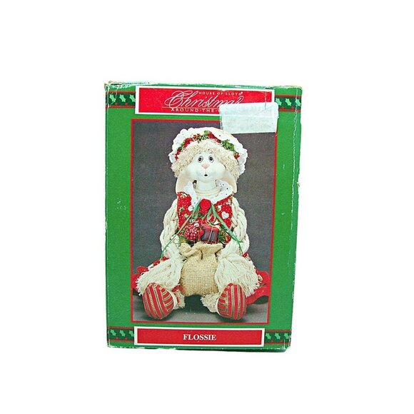 House Of Lloyd Christmas Around the World Flossie Christmas Rabbit Figurine 9" - Picture 2 of 11